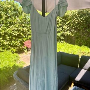 Quince Soft Blue Midi Dress